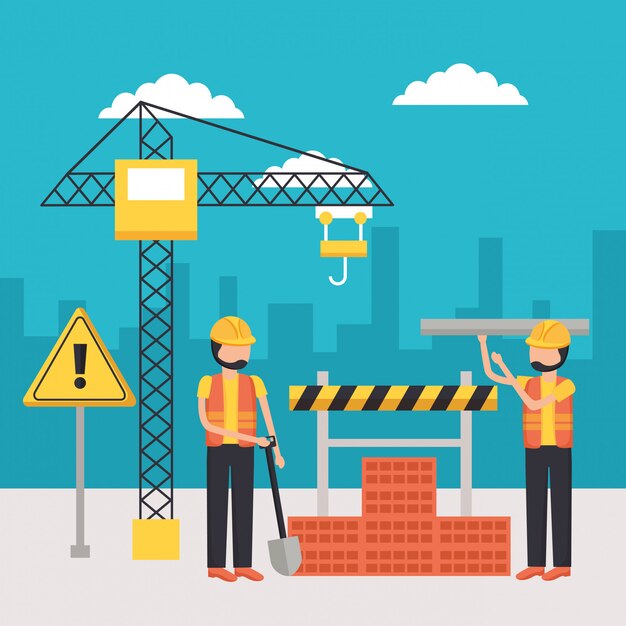 Equipo de construcción del trabajador