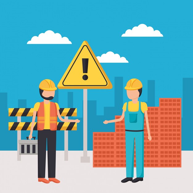 Equipo de construcción del trabajador