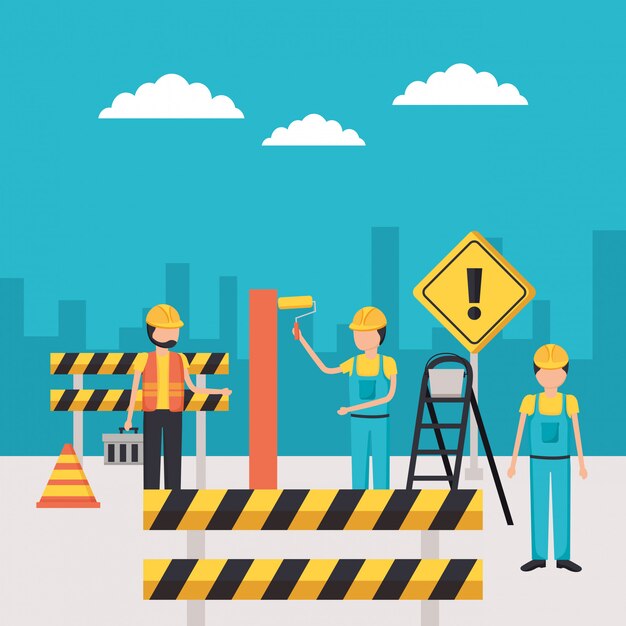 Equipo de construcción del trabajador