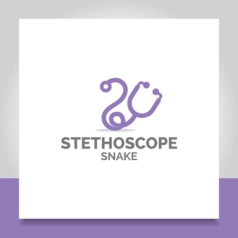 Equipo de diseño de logotipo de estetoscopio caduceo serpiente para atención médica hospital clínica