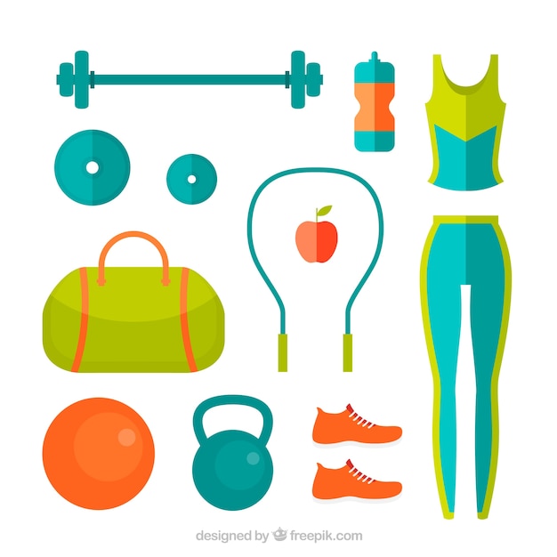 Equipo fitness femenino de colores