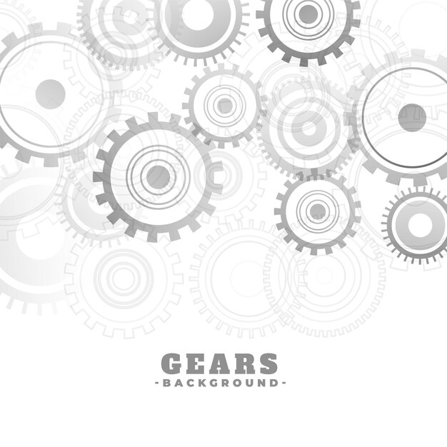 Equipo industrial fondo del símbolo de movimiento de la rueda dentada gris