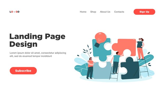 Equipo de personas diminutas que conectan elementos de rompecabezas gigantes ... Símbolo y metáfora del trabajo en equipo, cooperación, colaboración, comunicación, asociación