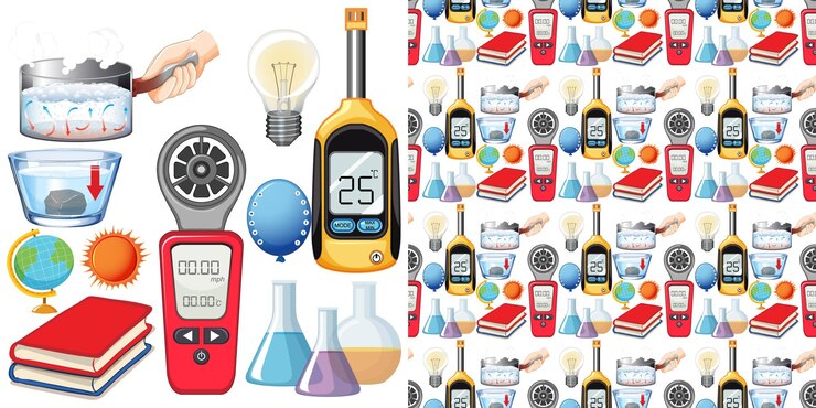 Vector gratuito equipos de ciencia de fondo transparente