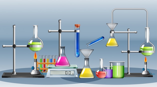 Vector gratuito equipos de ciencia