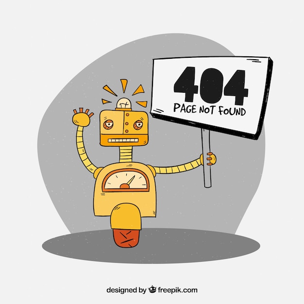 Error 404 dibujado a mano