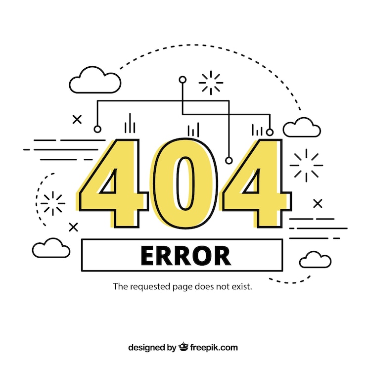 Vector gratuito error 404 dibujado a mano