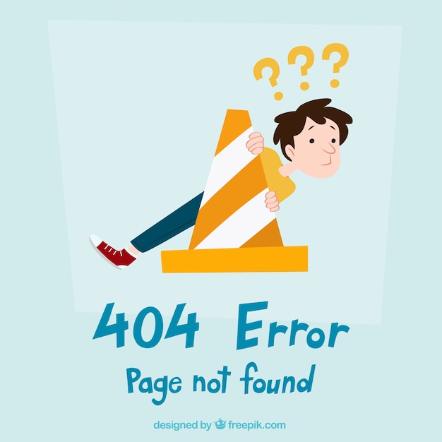 Vector gratuito error 404 hecho a mano