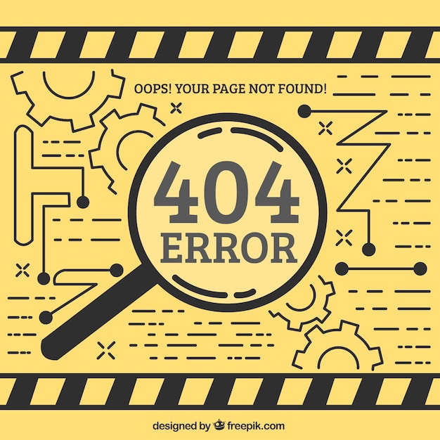 Vector gratuito error 404 hecho a mano