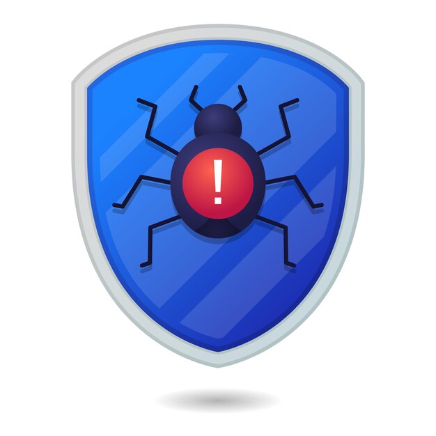 Error cibernético en escudo