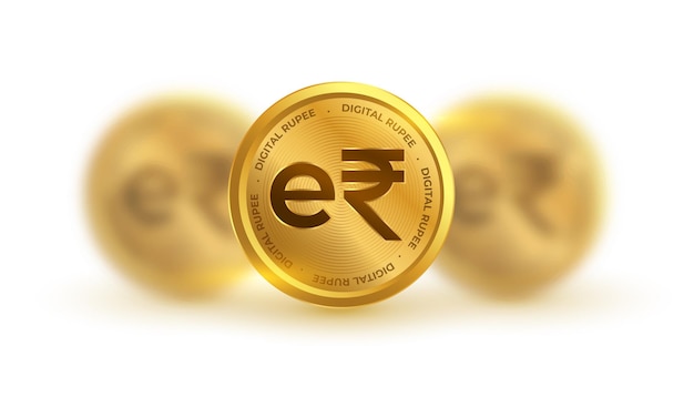 Erupi erupee moneda digital fondo de la moneda virtual