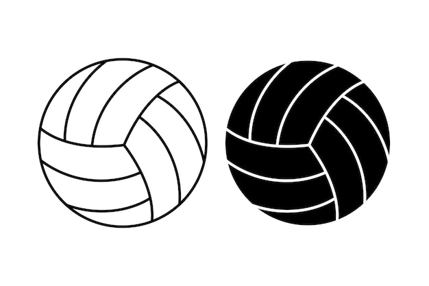 Esbozo de voleibol y glifo