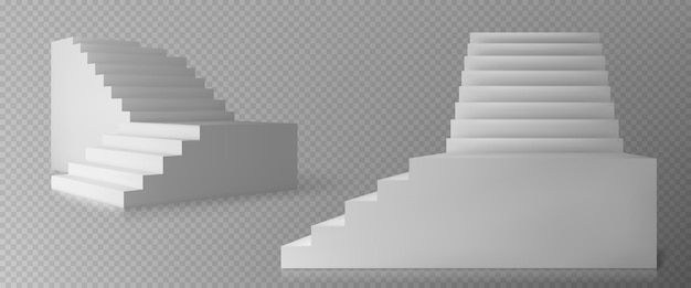 Vector gratuito escalera de vector 3d aislado blanco sin fondo