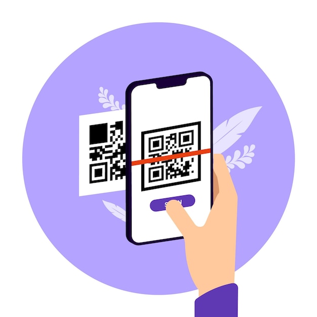 Escaneo del código QR del teléfono inteligente