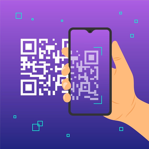 Escaneo del código QR del teléfono inteligente