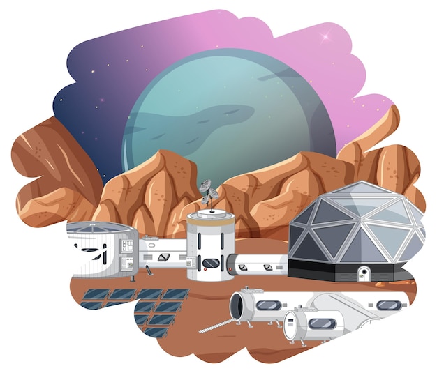 Escena aislada con asentamiento espacial.