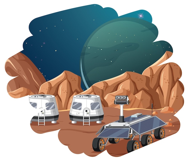 Escena aislada con asentamiento espacial.