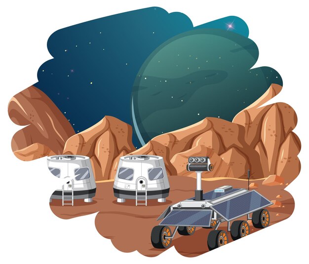Escena aislada con asentamiento espacial.