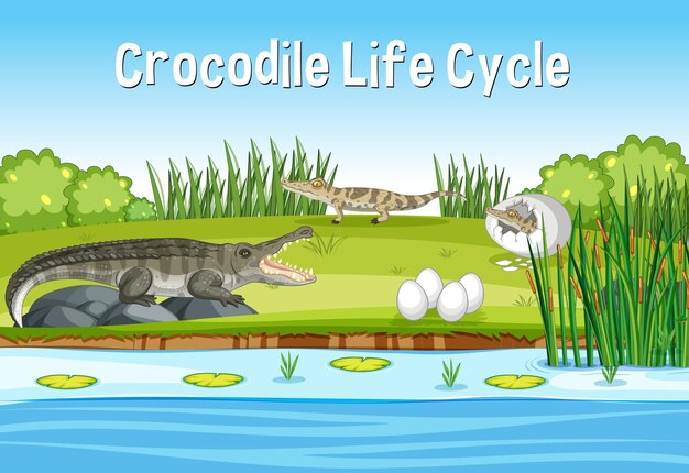 Escena con ciclo de vida de Crocodie