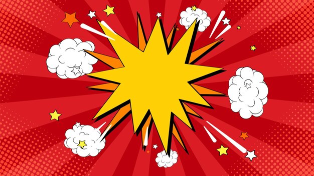 Escena de la explosión del cómic