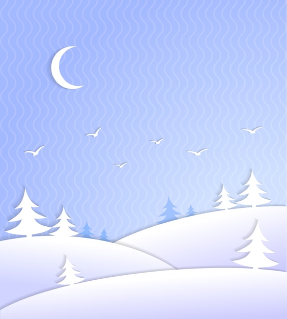 Vector gratuito escena de fondo de invierno helada