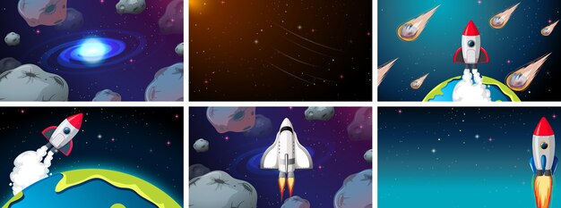 Escena de gran espacio o conjunto de fondo