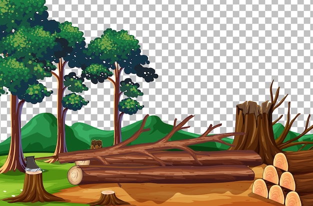 Escena de la naturaleza en blanco