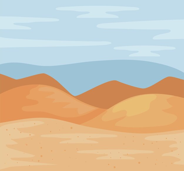 Escena del paisaje desértico