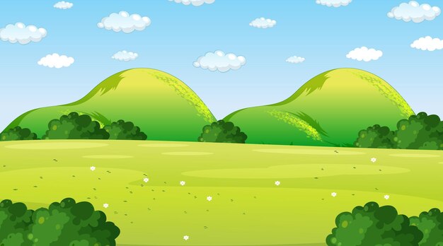Escena del paisaje del parque natural en blanco durante el día