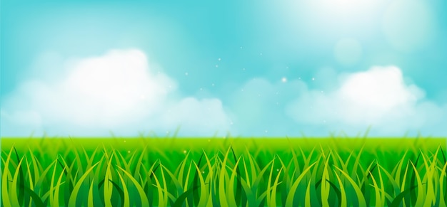 Vector gratuito escena de paisaje de primavera