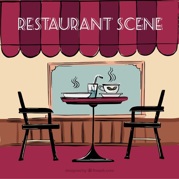 Escena en un restaurante