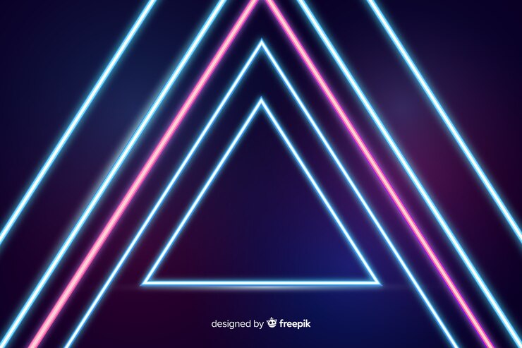Vector gratuito el escenario de luces de neón de fondo