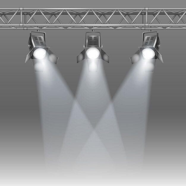 escenario con proyectores