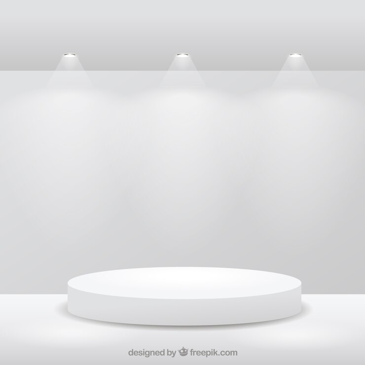 Vector gratuito el escenario en la sala blanca