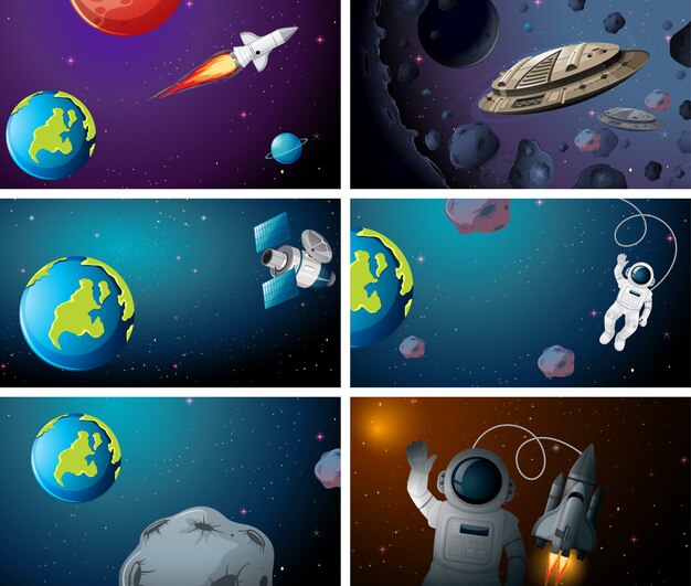 Escenas de fondo de gran espacio