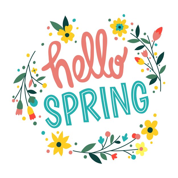 Escritura hola primavera