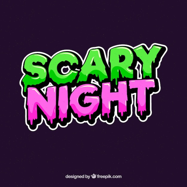 Escritura de "scary night"