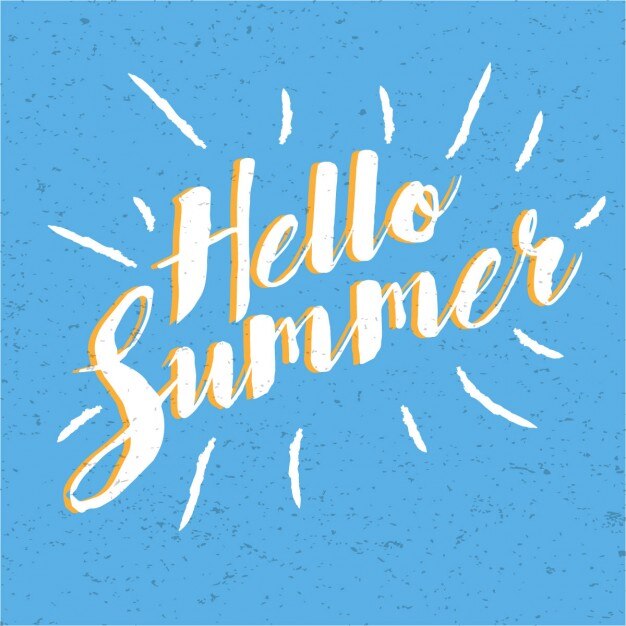 Escritura vintage de "hola verano"