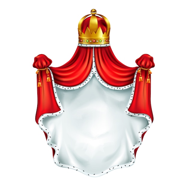 Vector gratuito escudo de armas medieval, emblema heráldico.