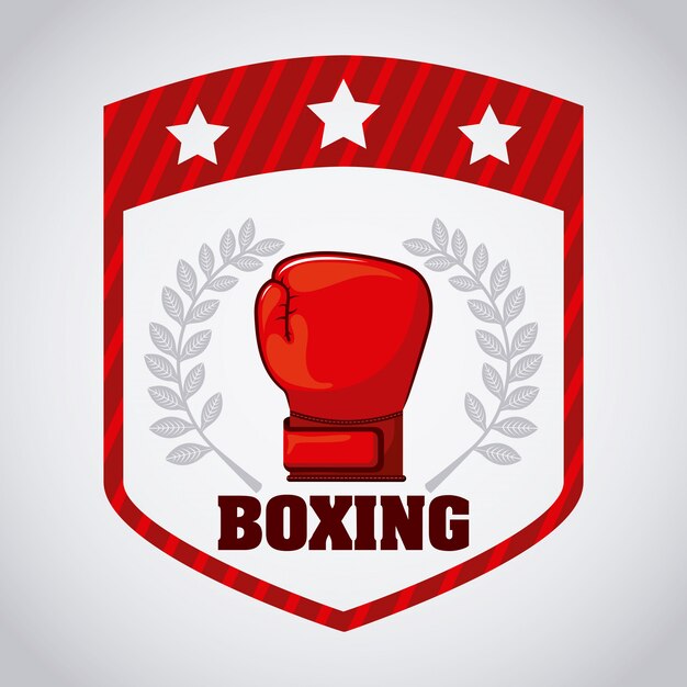 escudo de boxeo logo diseño gráfico