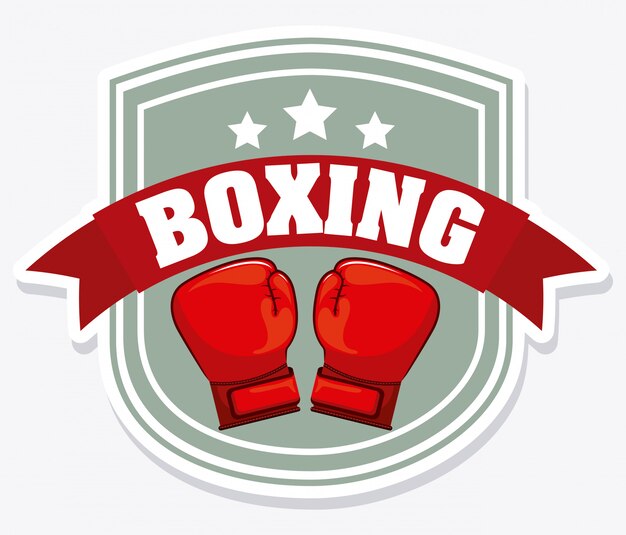 escudo de boxeo logo diseño gráfico