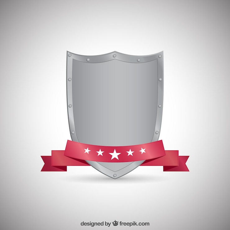 Vector gratuito escudo medieval metálico