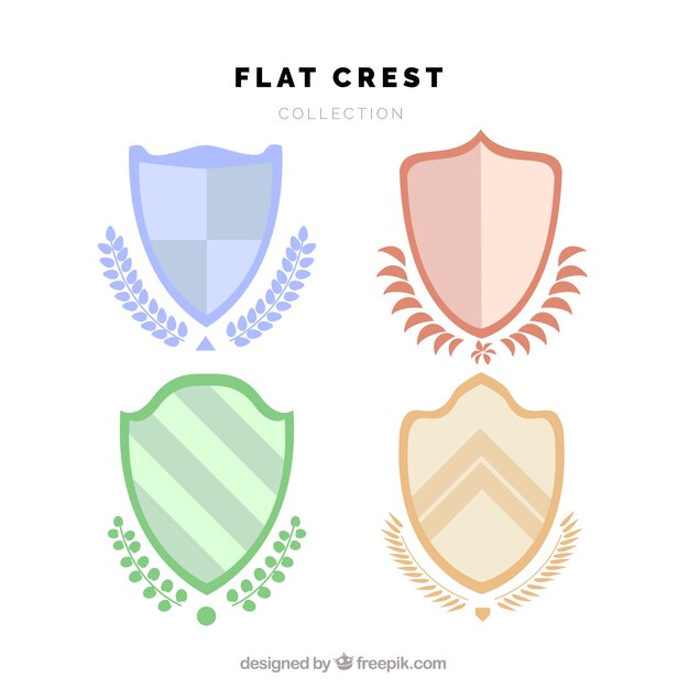 Escudos bonitos en colores pastel