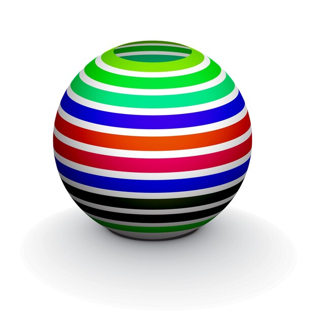 Esfera 3d abstracta con diseño de esfera de patrón.