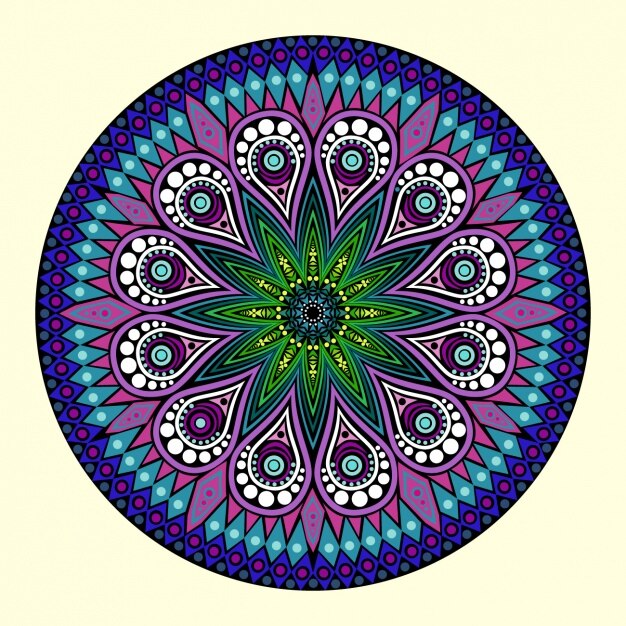 Esfera azul de mandala