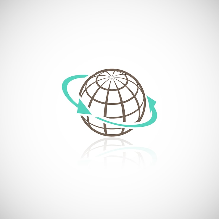 Vector gratuito esfera de conexión de redes globales medios sociales concepto mundial