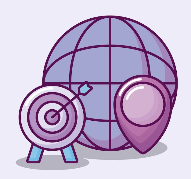 Esfera con iconos de negocios