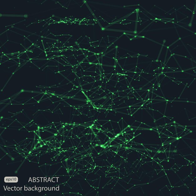 Esfera de malla verde vectorial abstracto Estilo de tecnología futurista Fondo elegante para presentaciones
