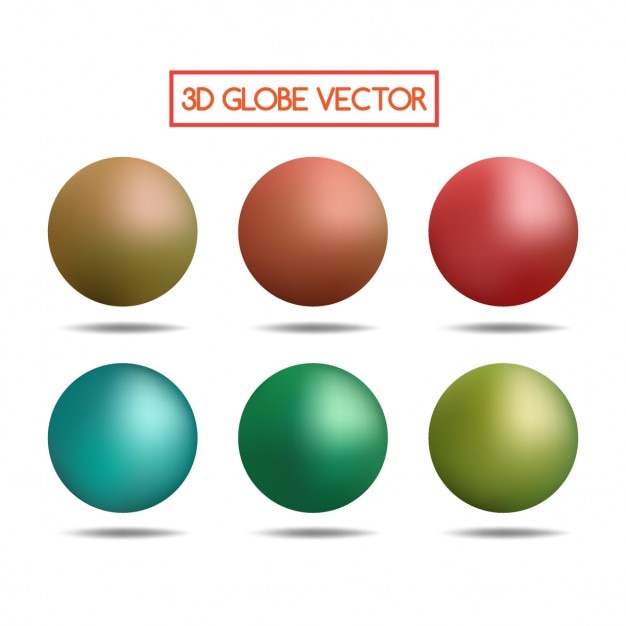Vector gratuito esferas 3d coloridas