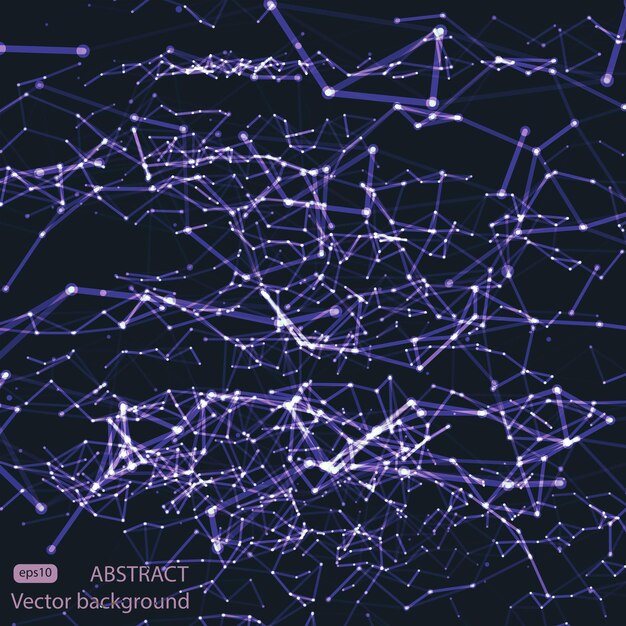 Esferas de malla vectorial abstracta Estilo de tecnología futurista Fondo elegante Escombros voladores